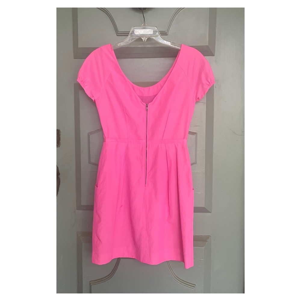NEW J.Crew Bright Pink Silk Dress - Picture 2 of 5